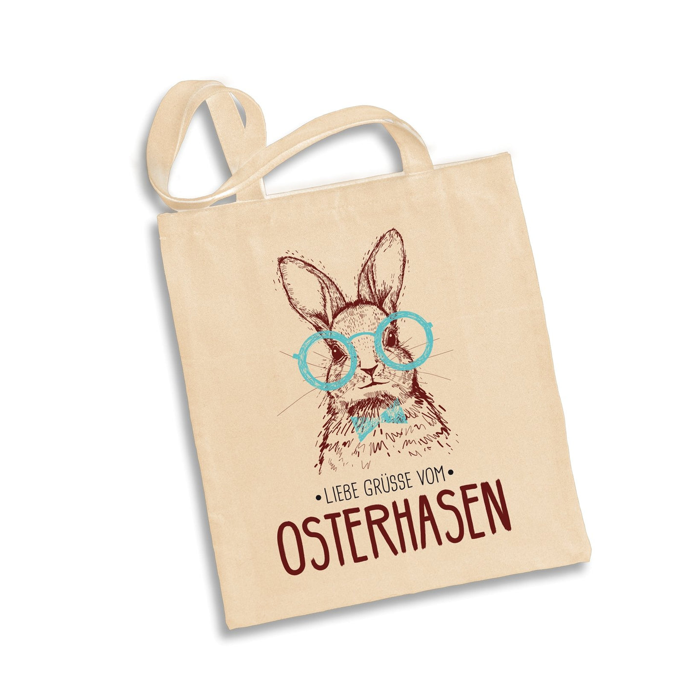 Bild: Baumwolltasche - Liebe Grüsse vom Osterhasen (Hase Brille) Geschenkidee