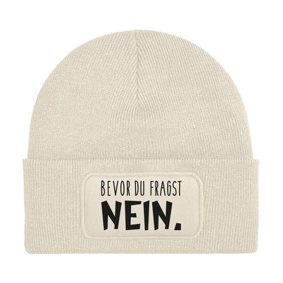 Bild: Beanie Mütze - Bevor du fragst Nein. Geschenkidee