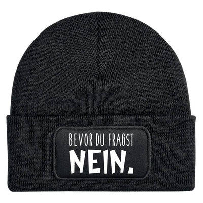 Bild: Beanie Mütze - Bevor du fragst Nein. Geschenkidee