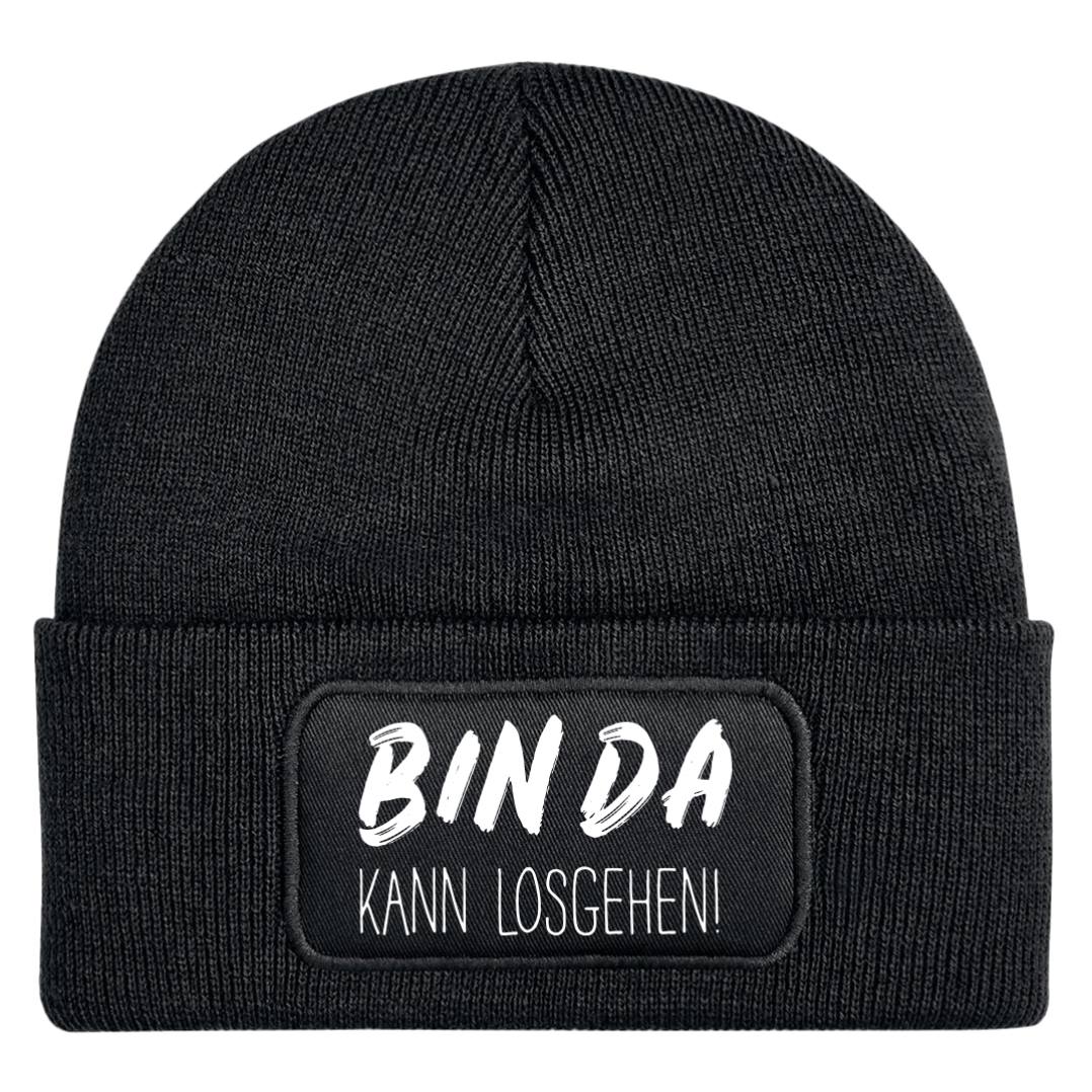 Bild: Beanie Mütze - Bin da - kann losgehen! Geschenkidee