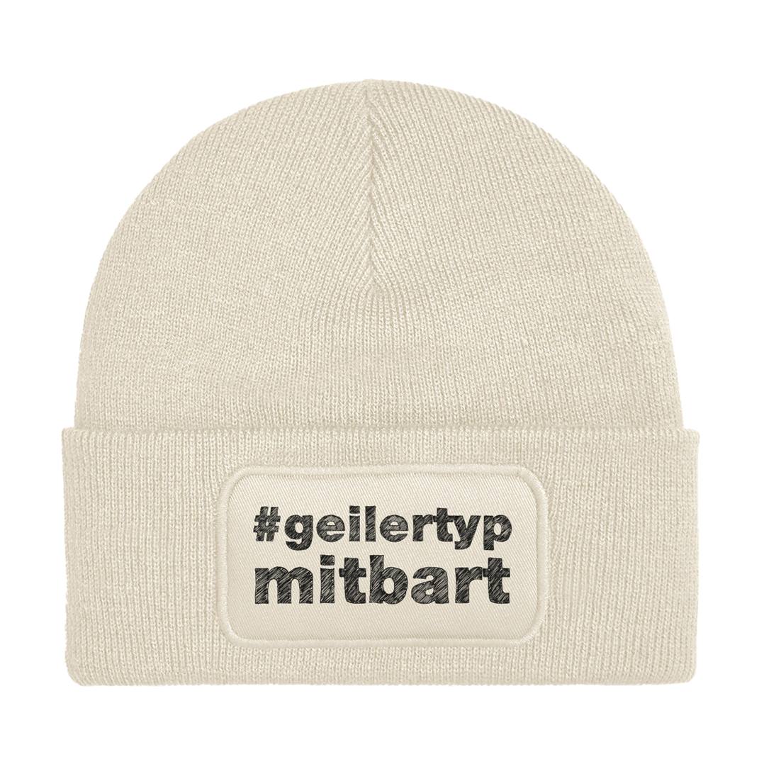 Bild: Beanie Mütze - #geilertypmitbart Geschenkidee