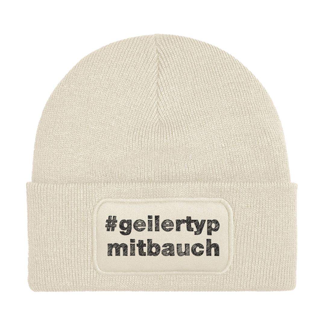 Bild: Beanie Mütze - #geilertypmitbauch Geschenkidee