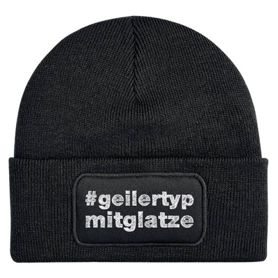 Bild: Beanie Mütze - #geilertypmitglatze Geschenkidee