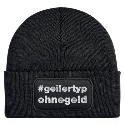 Bild: Beanie Mütze - #geilertypohnegeld Geschenkidee