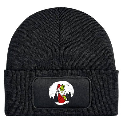 Bild: Beanie Mütze - Grinch Geschenkidee