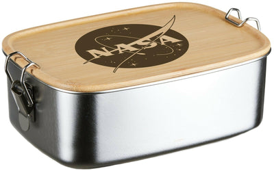 Bild: Brotdose - NASA Meatball Logo - Edelstahl mit Bambusdeckel Geschenkidee