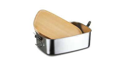 Bild: Brotdose - Schulkind 2023 (Ninja) - Edelstahl mit Bambusdeckel Geschenkidee