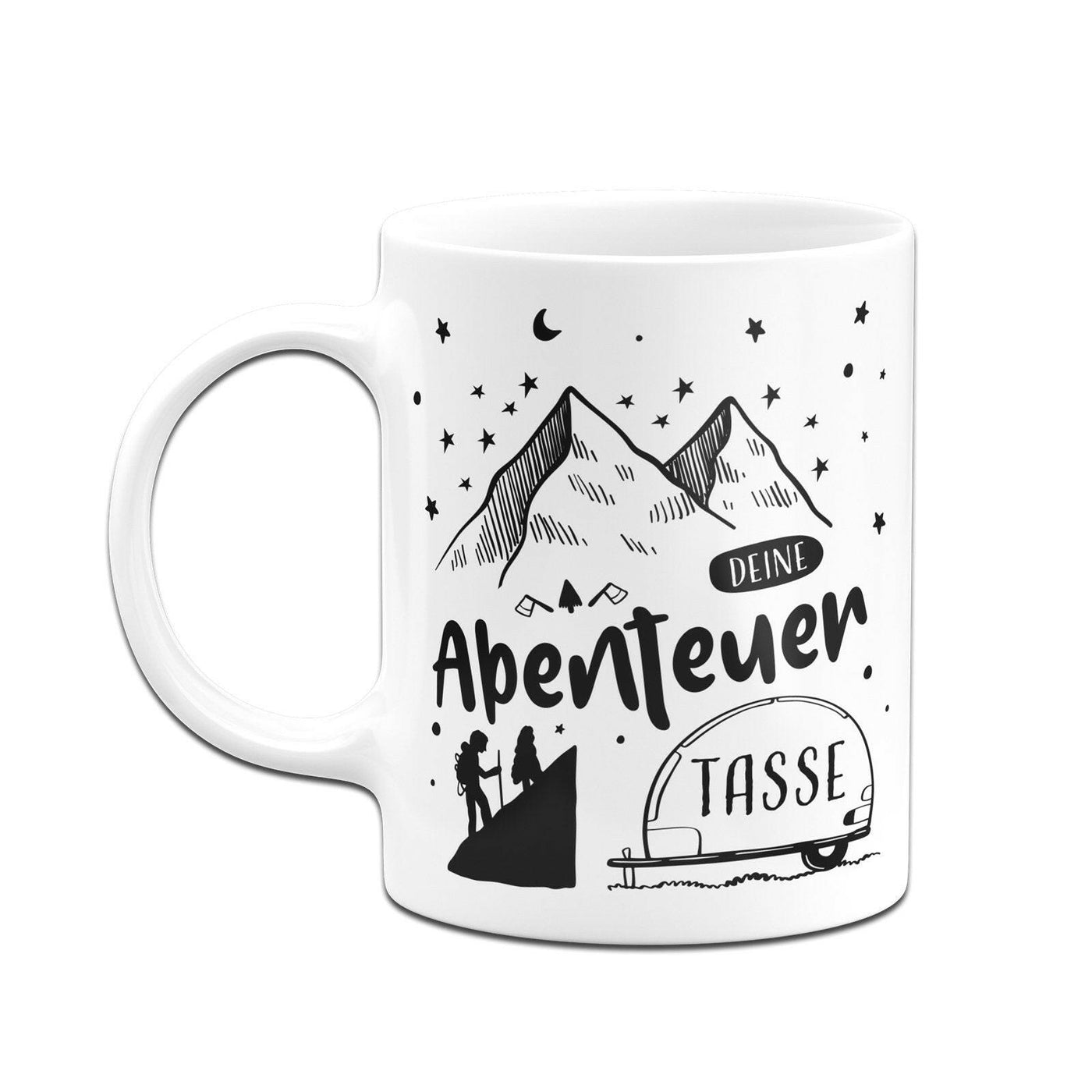 Bild: Camping Tasse - Deine Abenteuer Tasse Geschenkidee