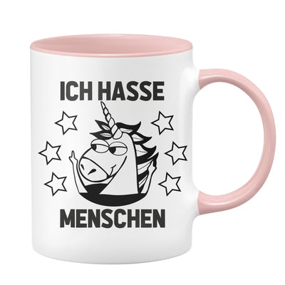 Bild: Einhorn Tasse - Ich hasse Menschen Geschenkidee