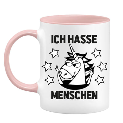 Bild: Einhorn Tasse - Ich hasse Menschen Geschenkidee