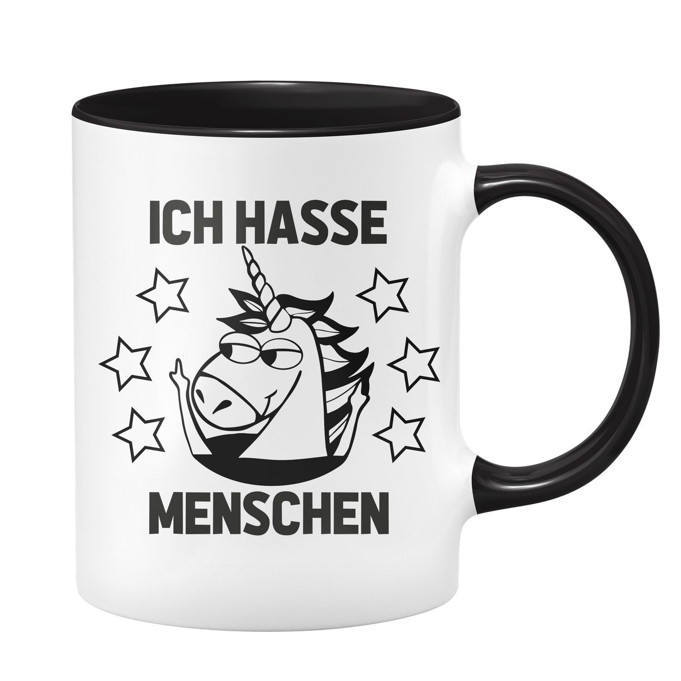 Bild: Einhorn Tasse - Ich hasse Menschen Geschenkidee