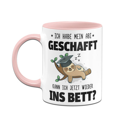 Bild: Faultier Tasse - Ich habe mein Abi geschafft. Kann ich jetzt wieder ins Bett? - V2 Geschenkidee