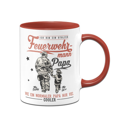 Bild: Feuerwehr Tasse - Stolzer Feuerwehrmann Papa Geschenkidee