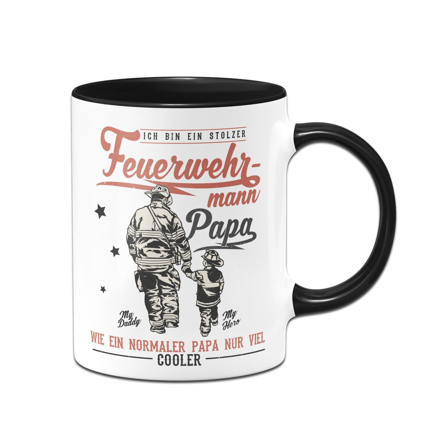 Bild: Feuerwehr Tasse - Stolzer Feuerwehrmann Papa Geschenkidee