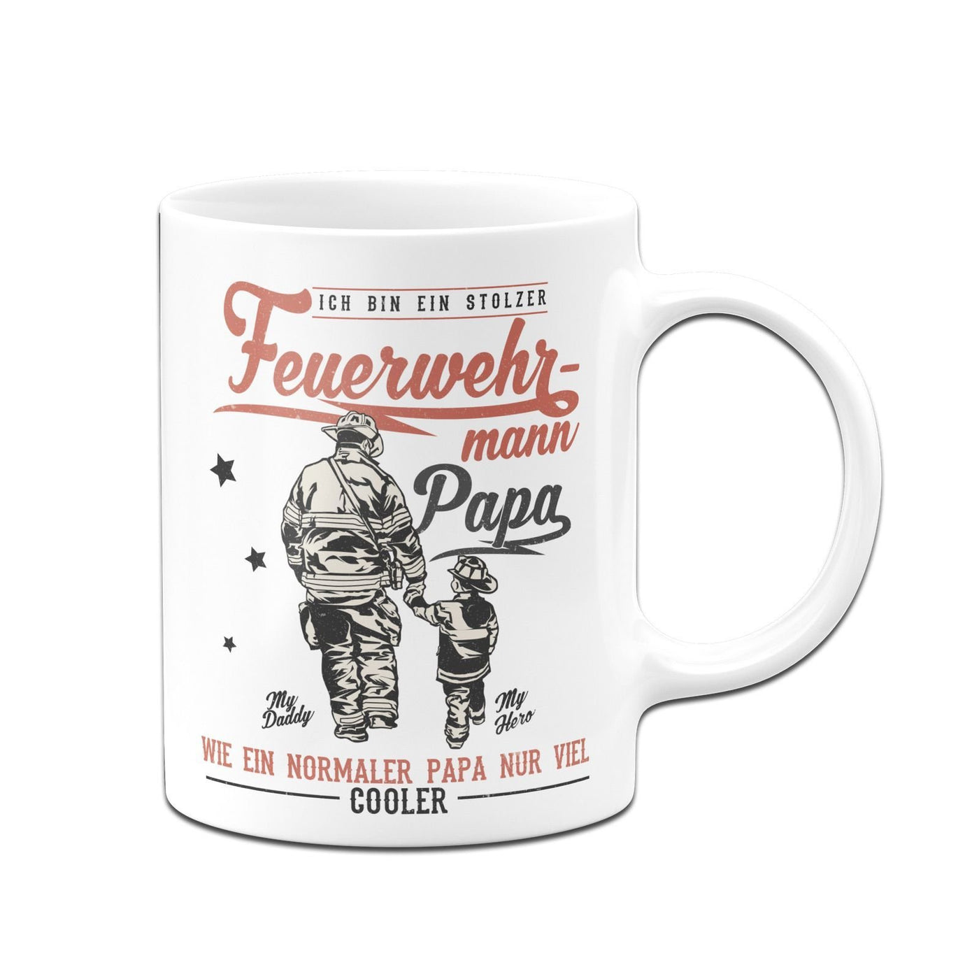 Bild: Feuerwehr Tasse - Stolzer Feuerwehrmann Papa Geschenkidee