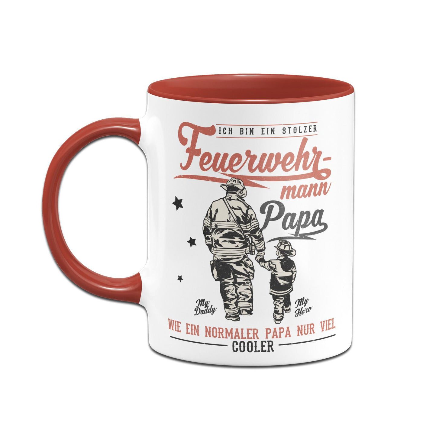 Bild: Feuerwehr Tasse - Stolzer Feuerwehrmann Papa Geschenkidee