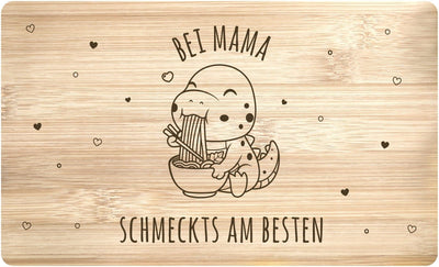 Bild: Frühstücksbrettchen - Bei Mama schmeckts am besten Geschenkidee