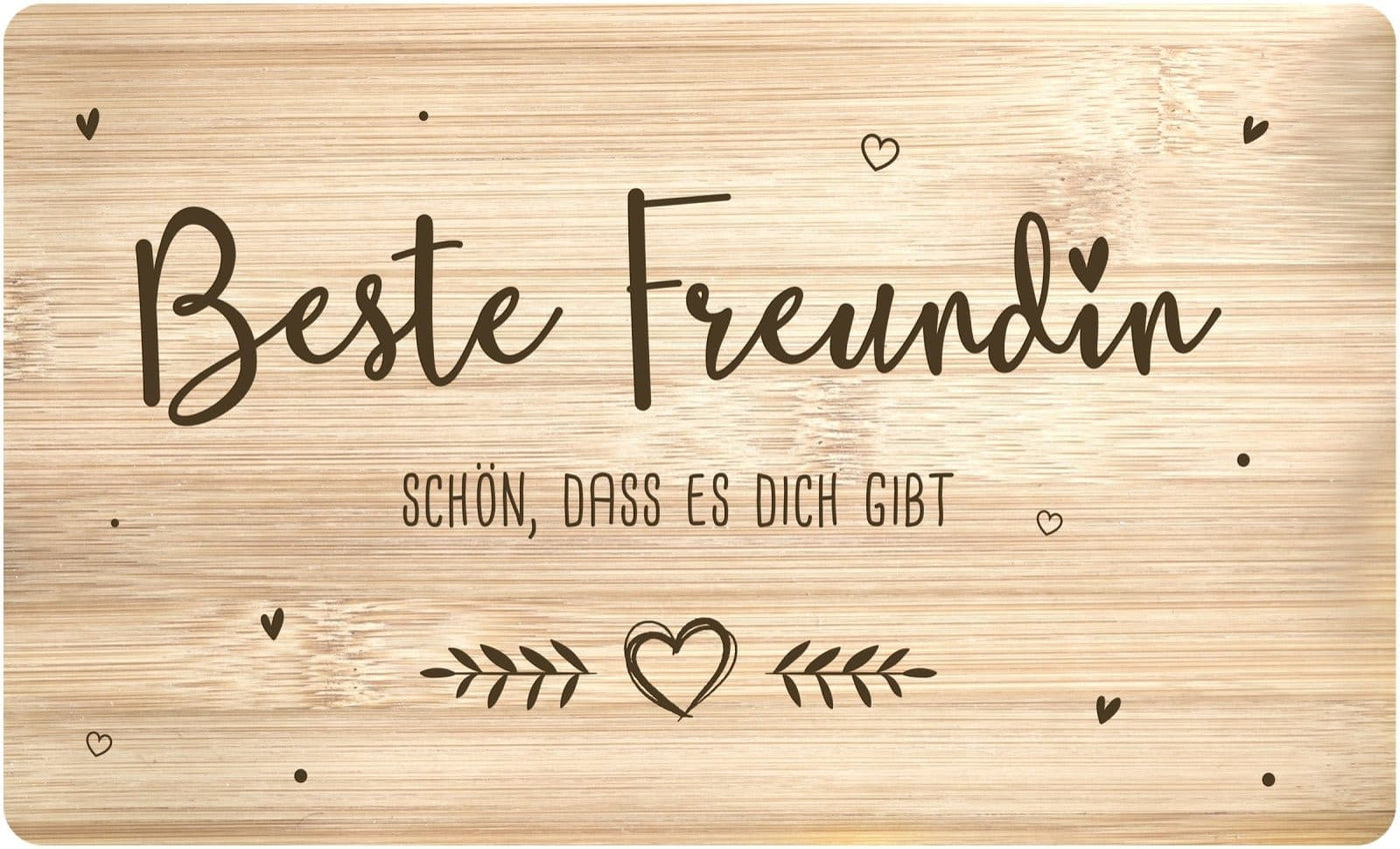 Bild: Frühstücksbrettchen - Beste Freundin - Schön, dass es Dich gibt Geschenkidee