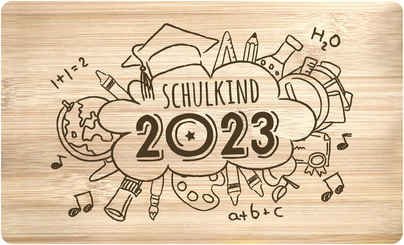 Bild: Frühstücksbrettchen - Schulkind 2023 Geschenkidee