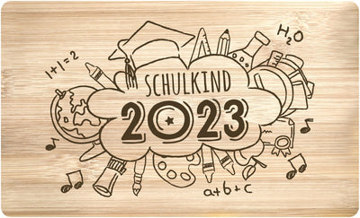 Bild: Frühstücksbrettchen - Schulkind 2023 Geschenkidee
