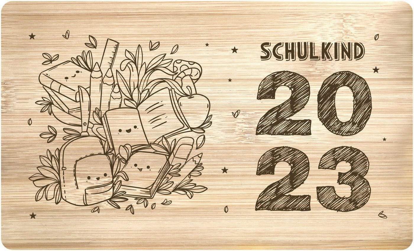 Bild: Frühstücksbrettchen - Schulkind 2023 - V2 Geschenkidee