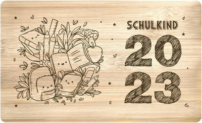 Bild: Frühstücksbrettchen - Schulkind 2023 - V2 Geschenkidee