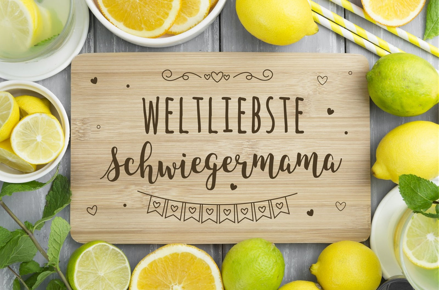 Bild: Frühstücksbrettchen - Weltliebste Schwiegermama Geschenkidee