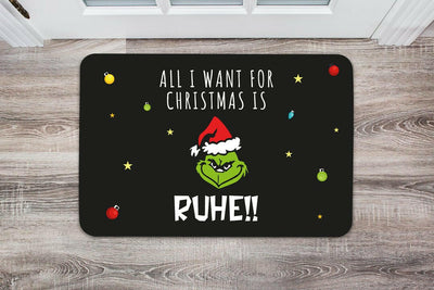 Bild: Fußmatte - Grinch - All I want for Christmas is Ruhe! (Gesicht) Geschenkidee
