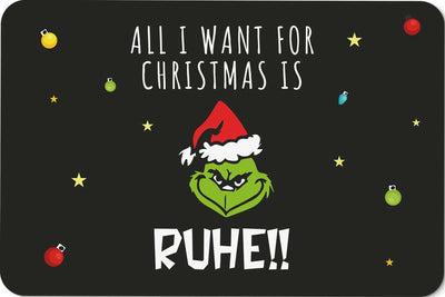 Bild: Fußmatte - Grinch - All I want for Christmas is Ruhe! (Gesicht) Geschenkidee