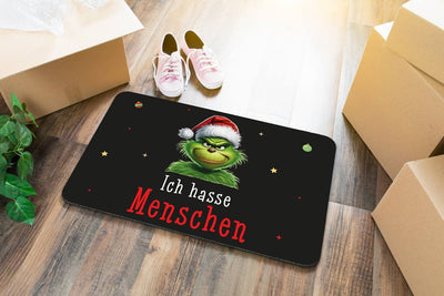 Bild: Fußmatte - Grinch - Ich hasse Menschen (CS) Geschenkidee