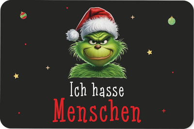 Bild: Fußmatte - Grinch - Ich hasse Menschen (CS) Geschenkidee