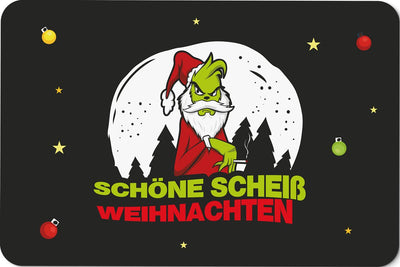 Bild: Fußmatte - Grinch - Schöne scheiß Weihnachten Geschenkidee