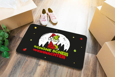 Bild: Fußmatte - Grinch - Schöne scheiß Weihnachten Geschenkidee