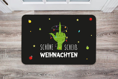 Bild: Fußmatte - Grinch - Schöne scheiß Weihnachten (Mittelfinger) Geschenkidee