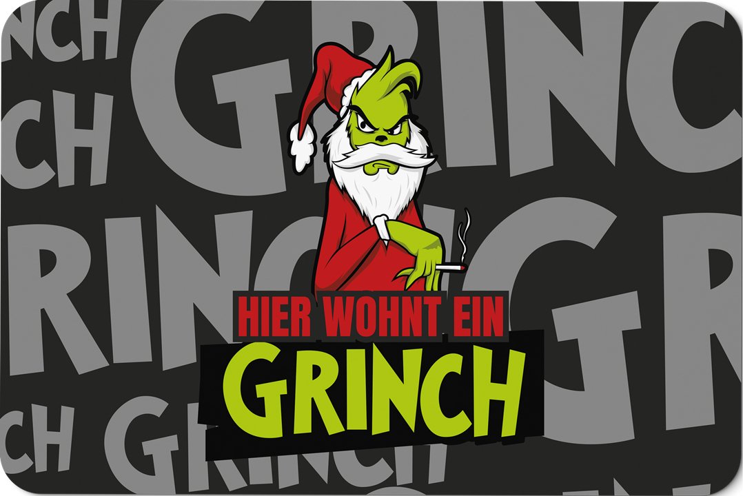 Bild: Fußmatte - Hier wohnt ein Grinch Geschenkidee