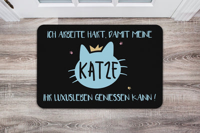 Bild: Fußmatte - Katze Luxusleben Geschenkidee