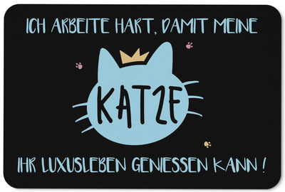 Bild: Fußmatte - Katze Luxusleben Geschenkidee