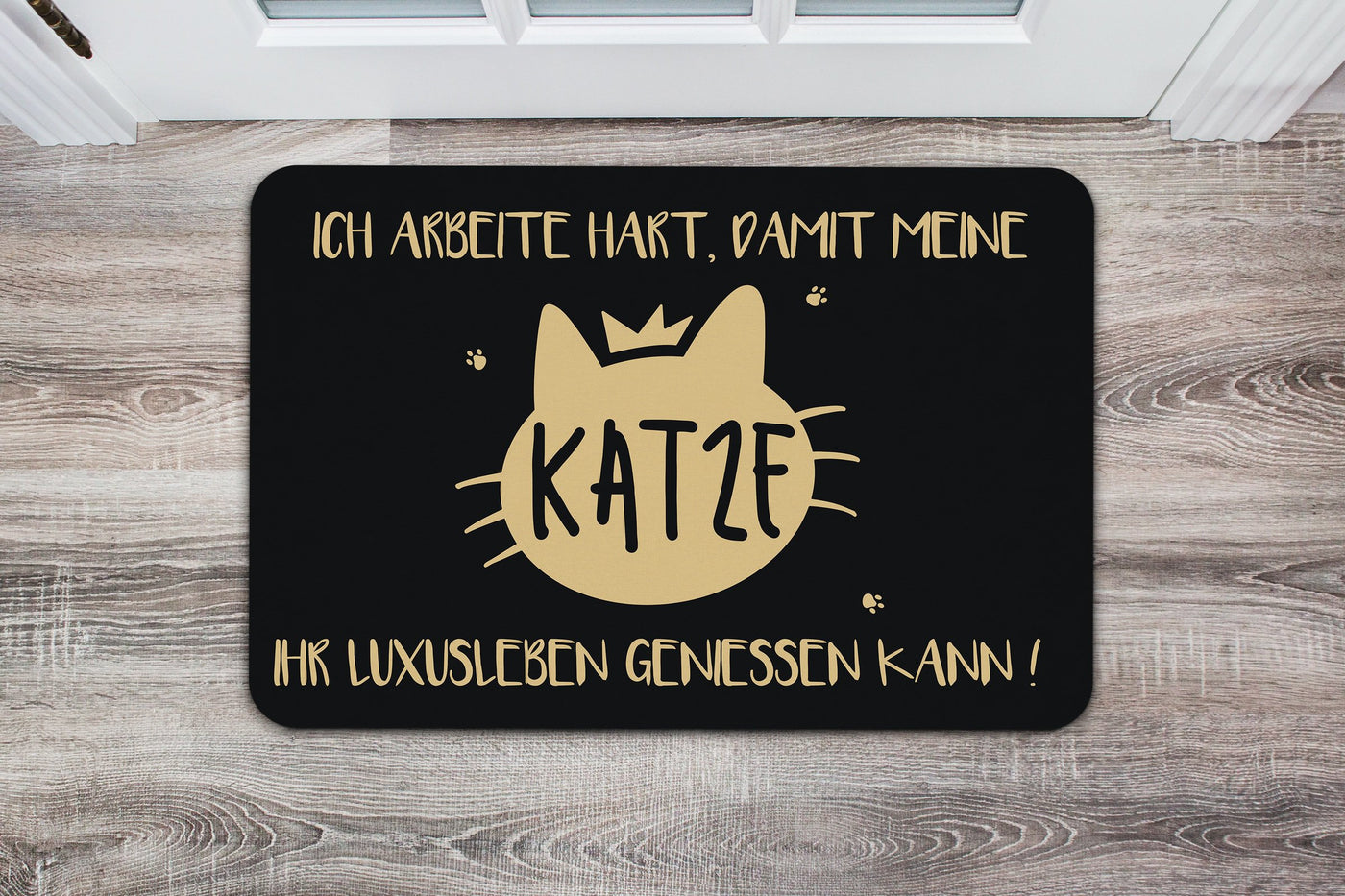 Bild: Fußmatte - Katze Luxusleben Geschenkidee