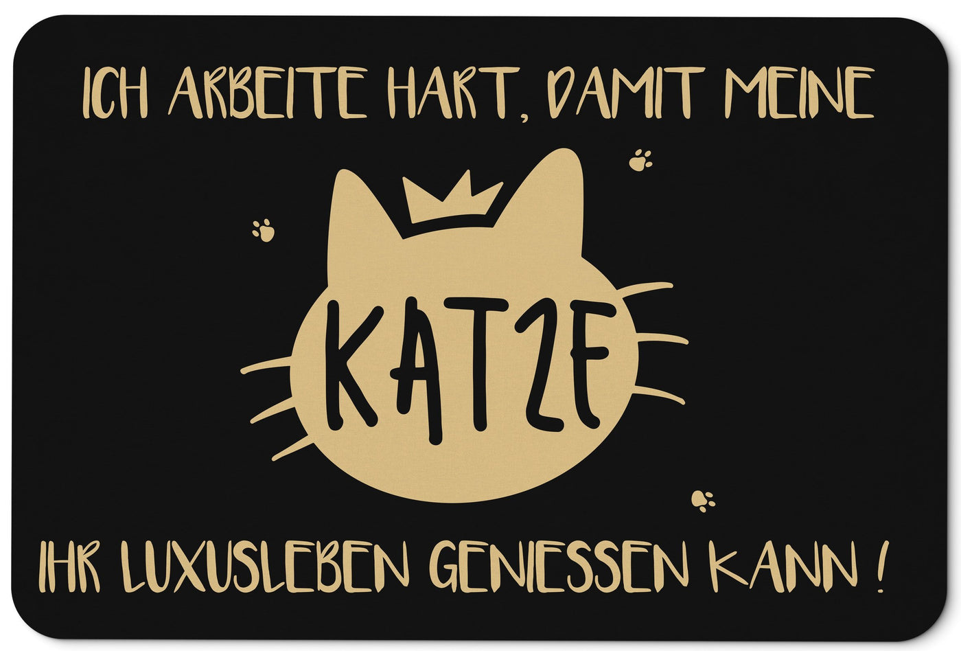 Bild: Fußmatte - Katze Luxusleben Geschenkidee