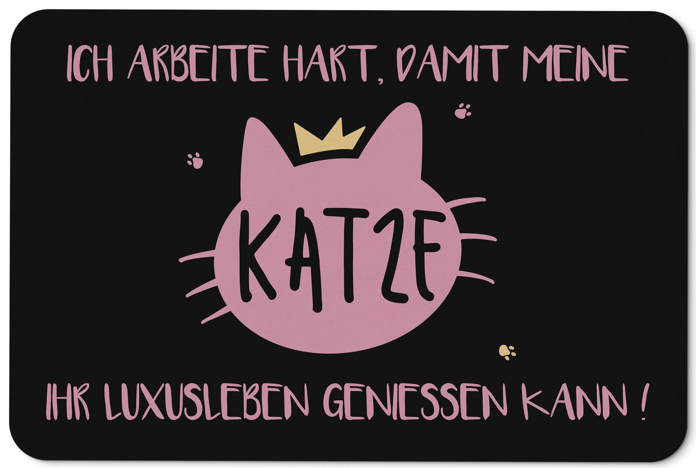 Bild: Fußmatte - Katze Luxusleben Geschenkidee