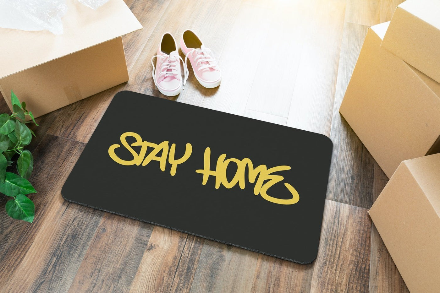 Bild: Fußmatte - Stay Home Geschenkidee