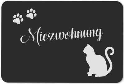 Bild: Fußmatte - Miezwohnung mit Katze Geschenkidee