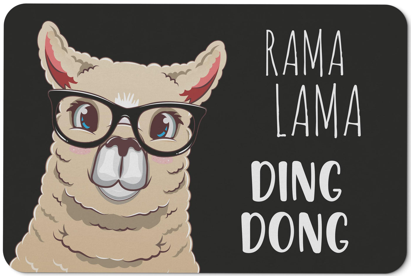 Bild: Fußmatte - Rama Lama Ding Dong - Brille Geschenkidee