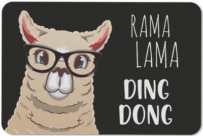 Bild: Fußmatte - Rama Lama Ding Dong - Brille Geschenkidee