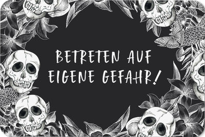 Bild: Fußmatte Totenkopf - Betreten auf eigene Gefahr! Geschenkidee