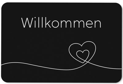 Bild: Fußmatte - Willkommen Herzlinie Geschenkidee