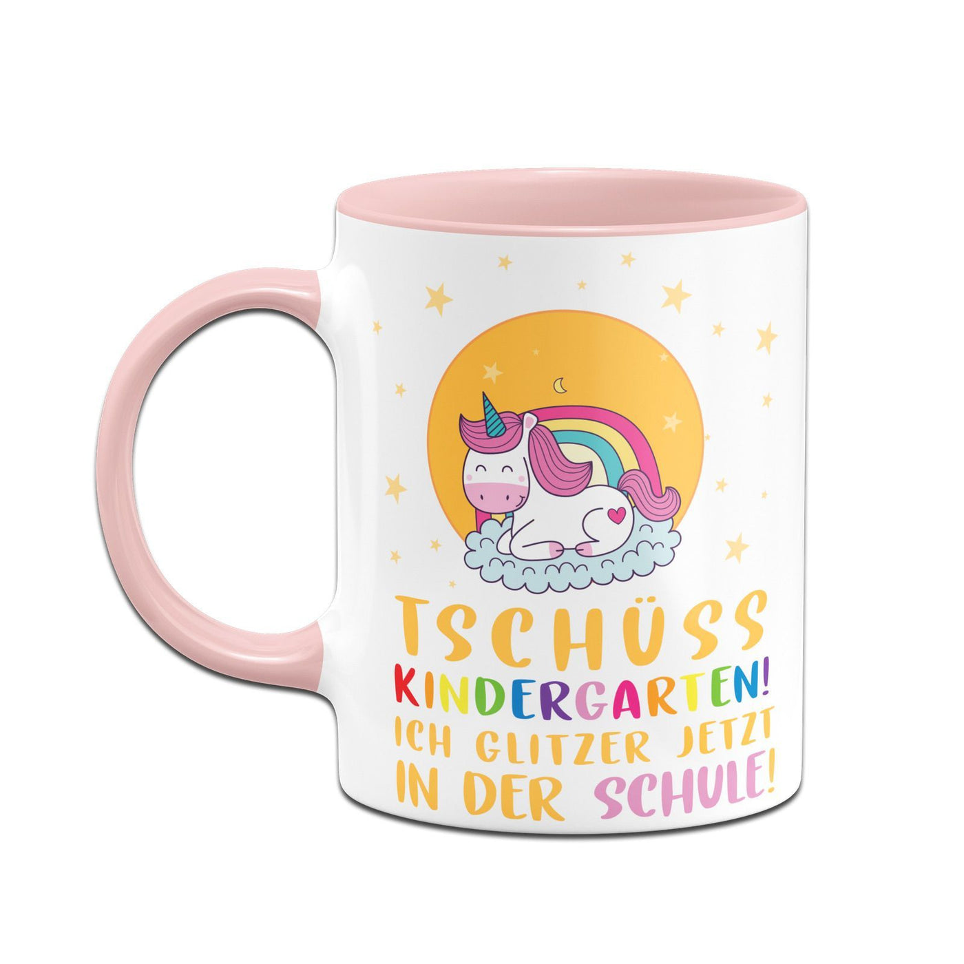 Bild: Einhorn Tasse - Tschüss Kindergarten! Ich Glitzer jetzt in der Schule! Geschenkidee