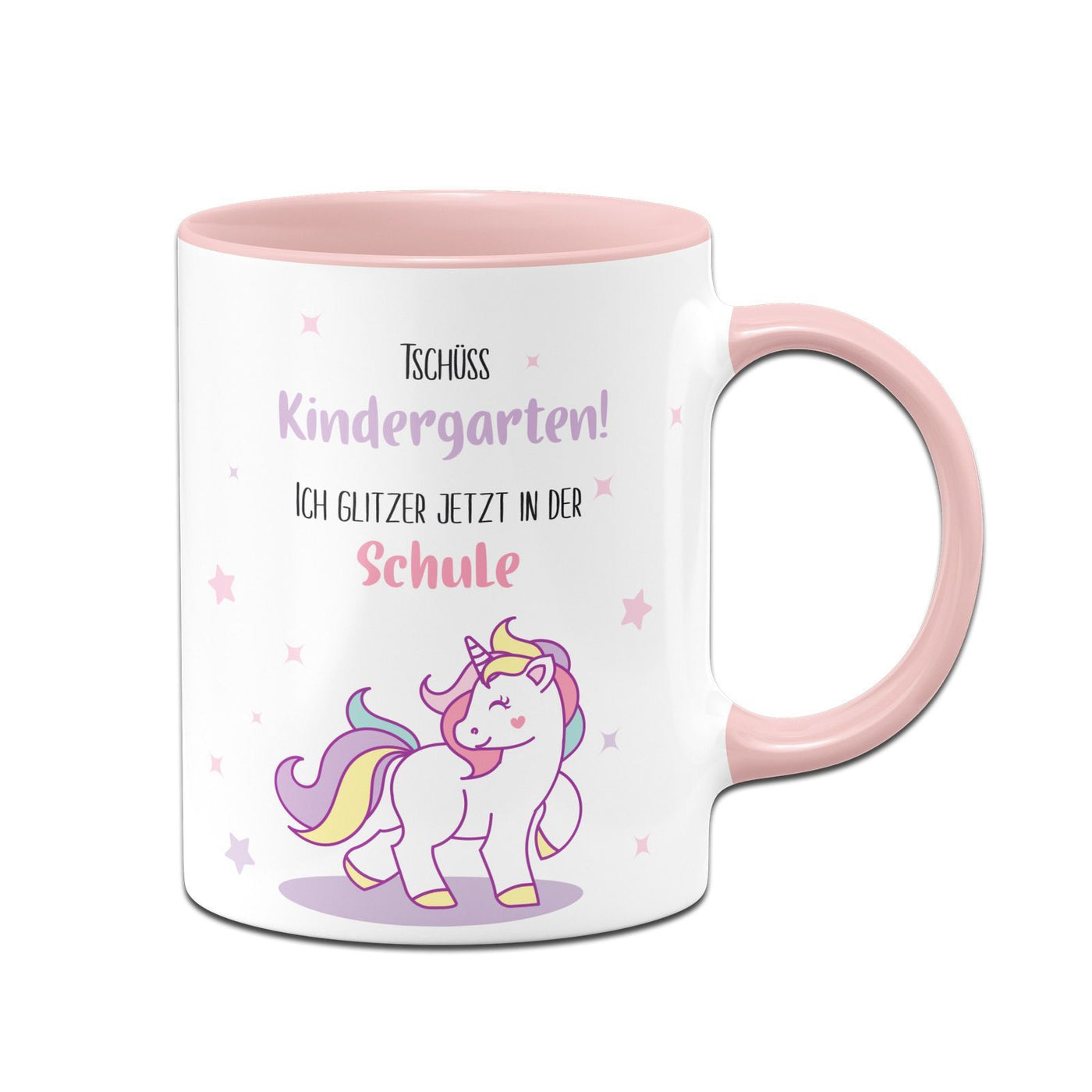 Bild: Einhorn Tasse - Tschüss Kindergarten! Ich Glitzer jetzt in der Schule Geschenkidee