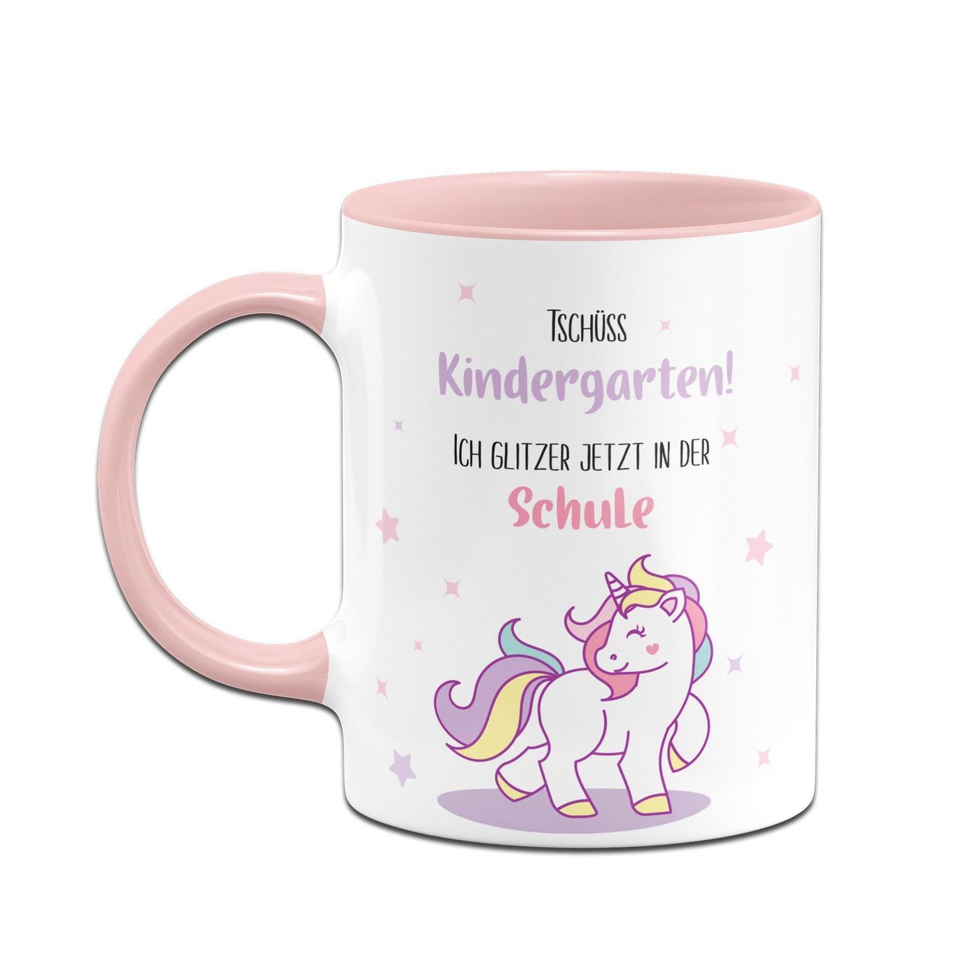 Bild: Einhorn Tasse - Tschüss Kindergarten! Ich Glitzer jetzt in der Schule Geschenkidee