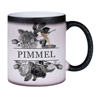 Bild: Glitzer-Zaubertasse - Pimmel - Black Rose Geschenkidee